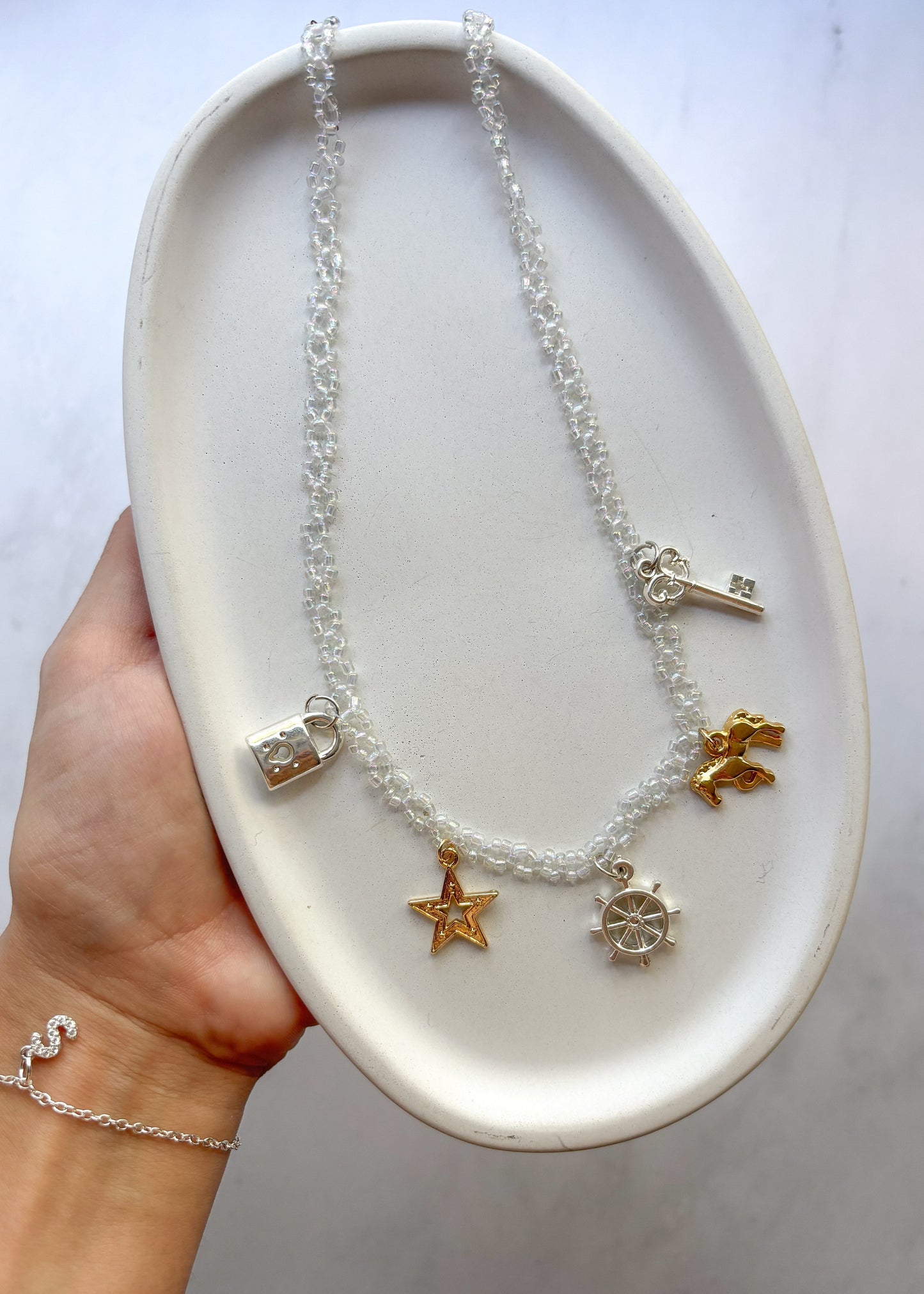 Collar Soleil Charms Plateado