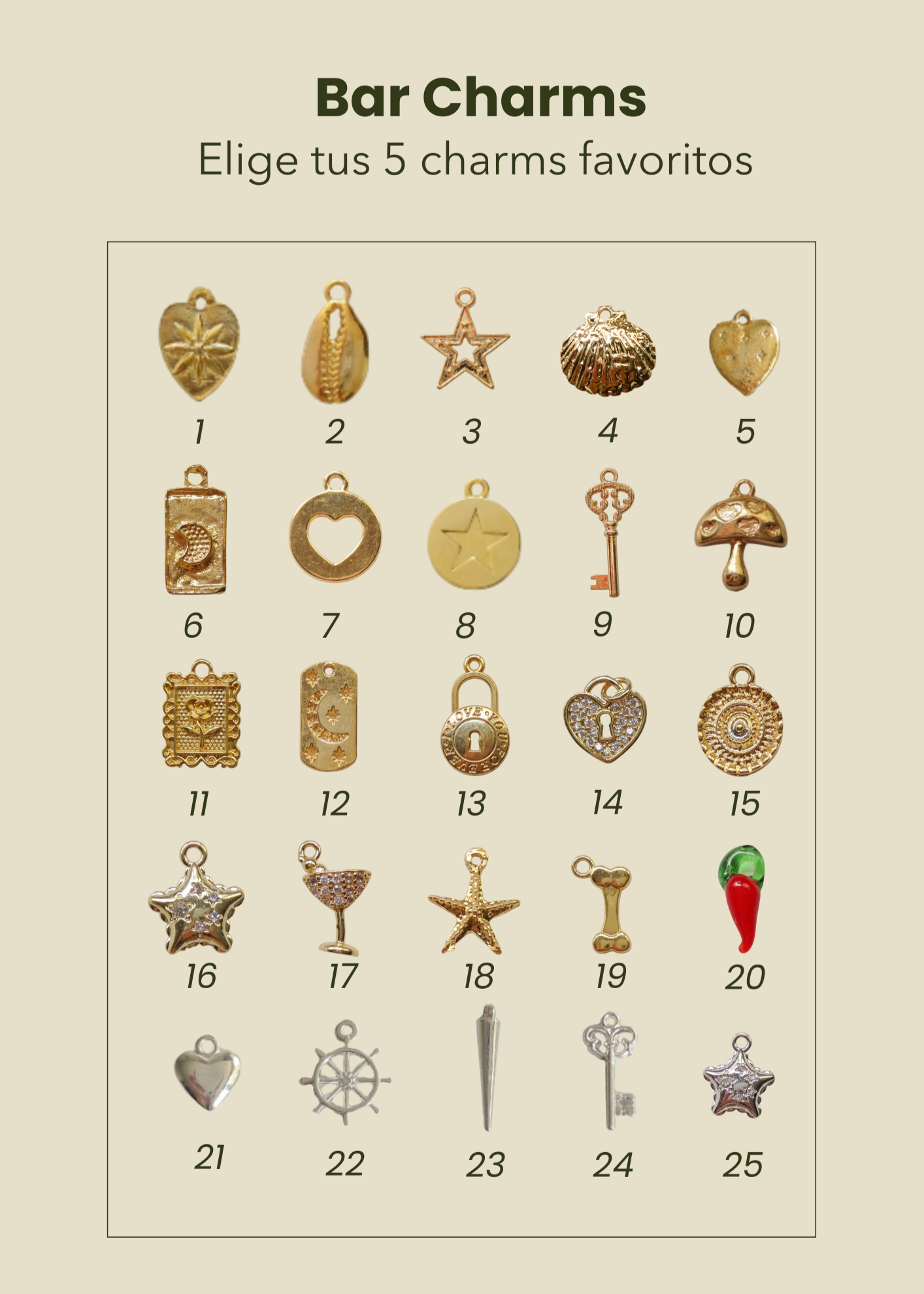 Collar Soleil Charms Dorado