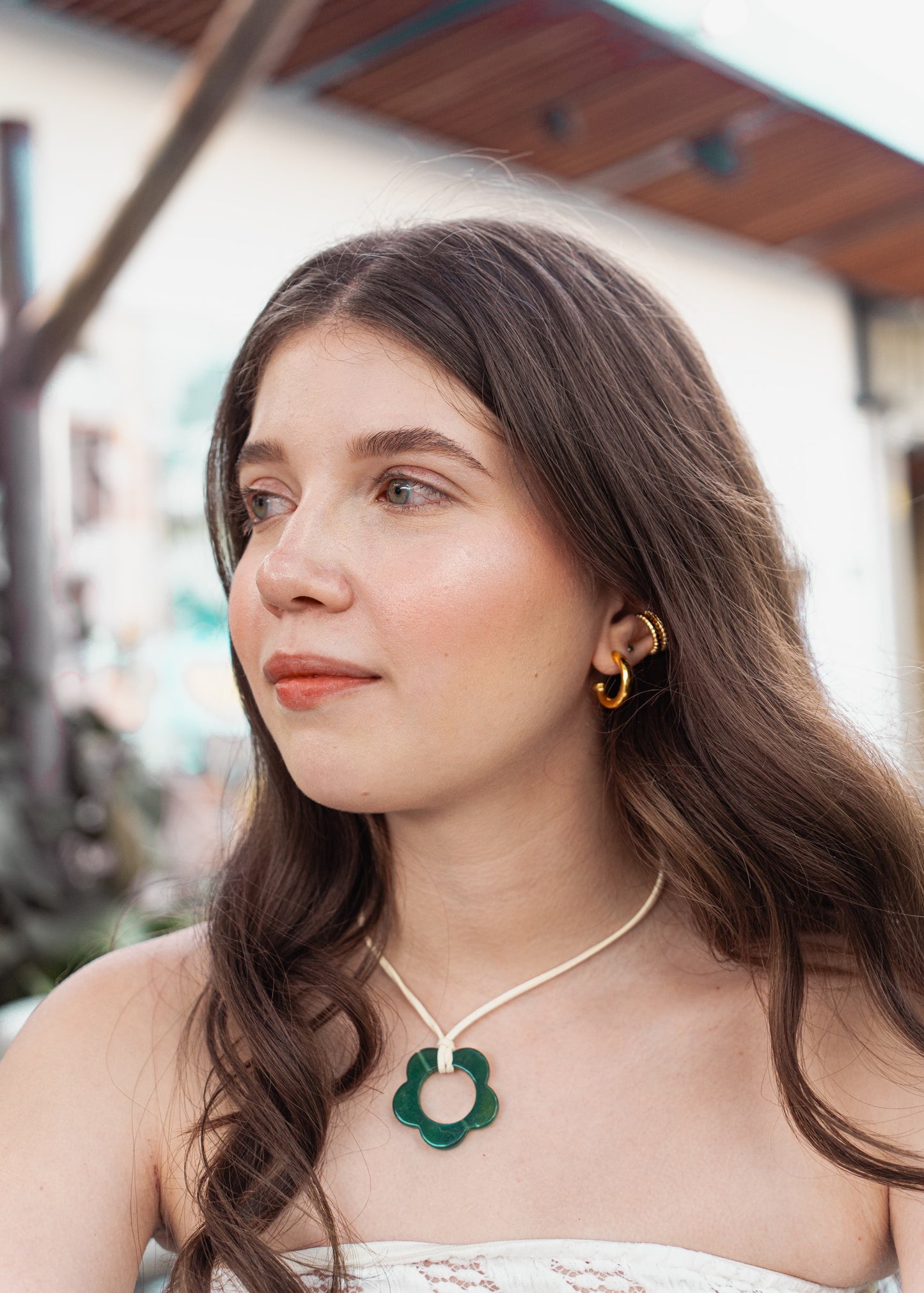 Collar Flower Verde