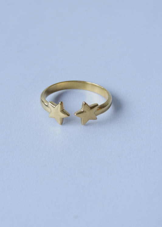 Anillo Two Stars Dorado