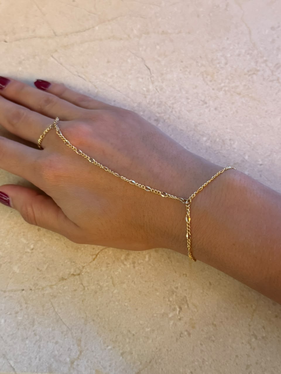 Manilla Permanente con Anillo en Oro Laminado